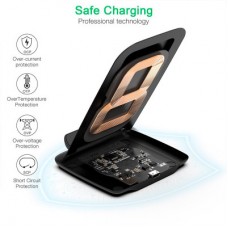 Зарядний пристрій Choetech 15W Fast Wireless Charging Stand 2coils black (T555-F-BK) - Фото