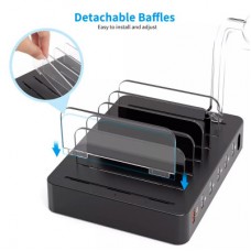 Зарядний пристрій Choetech 6xUSB 68 W Charing Station (6xUSB-A) 2xMicroUSB 2xLighting 2xUCB-C (Q3008-EU-BK) - Фото