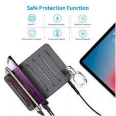 Зарядний пристрій Choetech 6xUSB 68 W Charing Station (6xUSB-A) 2xMicroUSB 2xLighting 2xUCB-C (Q3008-EU-BK) - Фото