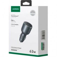 Зарядний пристрій Ugreen 2xUSB 63 W (USB-C+USB-A) QC3.0 (EC701) (35023) - Фото