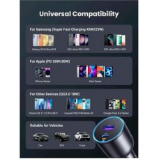 Зарядний пристрій Ugreen 2xUSB 63 W (USB-C+USB-A) QC3.0 (EC701) (35023) - Фото