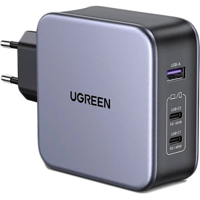 Зарядний пристрій Ugreen 3xUSB 140 W (2xUSB-C+USB-A) Gan CD289 with C to Cable 1.5m (90549)