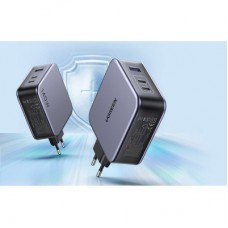 Зарядний пристрій Ugreen 3xUSB 140 W (2xUSB-C+USB-A) Gan CD289 with C to Cable 1.5m (90549) - Фото