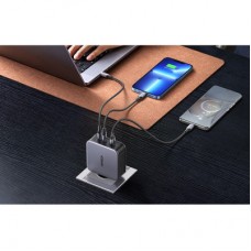 Зарядний пристрій Ugreen 3xUSB 140 W (2xUSB-C+USB-A) Gan CD289 with C to Cable 1.5m (90549) - Фото