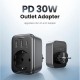 Зарядний пристрій Ugreen 3xUSB 30 W Outlet Extender (2xUSB-A+USB-C) CD314 (90613)