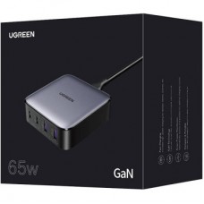 Зарядний пристрій Ugreen 4xUSB 65 W (2xUSB-C+2xUSB-A) Gan CD327 (90747) - Фото