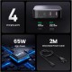 Зарядний пристрій Ugreen 4xUSB 65 W (2xUSB-C+2xUSB-A) Gan CD327 (90747)
