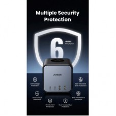 Зарядний пристрій Ugreen 4xUSB 65 W DigiNest Cube (2xUSB-C+2xUSB-A) CD268 (60113) - Фото