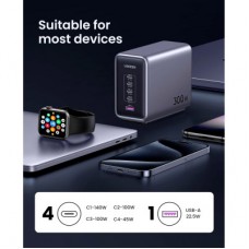 Зарядний пристрій Ugreen 5xUSB 300 W Nexode (5xUSB-C) CD333 (90903B) - Фото