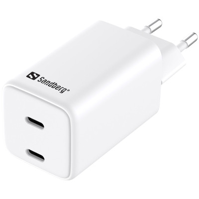 Зарядний пристрій Sandberg 2xUSB 65 W (2xUSB-C) Gan III (441-56)