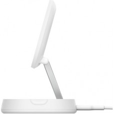 Зарядний пристрій Belkin 15W Magnetic Stand Qi2 20 W adapter USB-C white (WIA008VFWH) - Фото