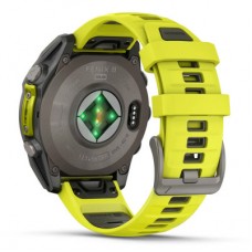 Смарт-годинник Garmin fenix 8 47 mm, Saph Solar, BareTi/Graphite, AmpYe/GrphBnd (010-02906-21) Смарт-годинник Garmin fenix 8 47 mm, Saph Solar, BareTi/Graphite, AmpYe/GrphBnd (010-02906-21) - Фото