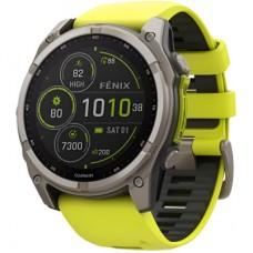 Смарт-часы Garmin fenix 8 51mm,Saph Solar, BareTi/Graphite,AmpYe/GrphBnd (010-02907-21)