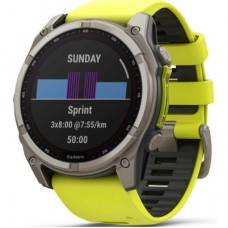 Смарт-годинник Garmin fenix 8 51 mm, Saph Solar, BareTi/Graphite, AmpYe/GrphBnd (010-02907-21) Смарт-годинник Garmin fenix 8 51 mm, Saph Solar, BareTi/Graphite, AmpYe/GrphBnd (010-02907-21) - Фото