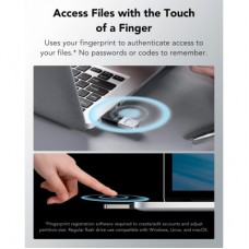 USB-флеш накопичувач Lexar 64 GB JumpDrive Fingerprint F35 Pro USB 3.2 (LJDF35P064G-RNBNG) USB-флеш накопичувач Lexar 64 GB JumpDrive Fingerprint F35 Pro USB 3.2 (LJDF35P064G-RNBNG) - Фото