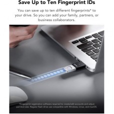 USB-флеш накопичувач Lexar 256 GB JumpDrive Fingerprint F35 Pro USB 3.2 (LJDF35P256G-RNBNG) USB-флеш накопичувач Lexar 256 GB JumpDrive Fingerprint F35 Pro USB 3.2 (LJDF35P256G-RNBNG) - Фото