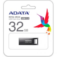 USB флеш накопитель ADATA 32GB UR340 Black USB 3.2 (AROY-UR340-32GBK) - Фото