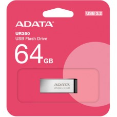 USB-флеш-накопичувач ADATA 64GB UR350 Silver-Black USB 3.2 (UR350-64G-RSR/BK) - Фото