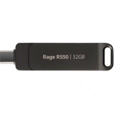 USB флеш накопитель Patriot 32GB Rage R550 Matte Black USB 3.2/Type-C (PE32GR550DSAD) - Фото