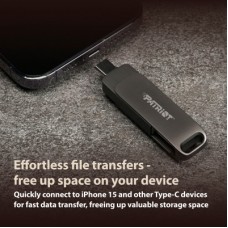 USB флеш накопитель Patriot 32GB Rage R550 Matte Black USB 3.2/Type-C (PE32GR550DSAD) - Фото