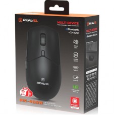 Мышка REAL-EL RM-460W Wireless/Bluetooth Black (EL123200048) - Фото
