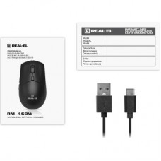 Мышка REAL-EL RM-460W Wireless/Bluetooth Black (EL123200048) - Фото