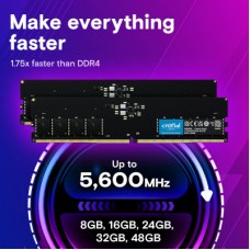 Модуль пам'яті для комп'ютера DDR5 32GB 5600 MHz Micron (CT32G56C46U5T) Модуль пам'яті для комп'ютера DDR5 32GB 5600 MHz Micron (CT32G56C46U5T) - Фото