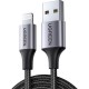 Дата кабель USB 2.0 AM to Lightning 2.0m US199 2.4A Black Ugreen (60158)