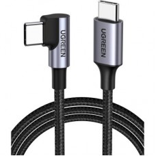 Дата кабель USB-C to USB-C 3.0m 60W US255 90-degree Angle Black Ugreen (80714) - Фото