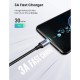 Дата кабель USB-C to USB-C 3.0m 60W US255 90-degree Angle Black Ugreen (80714)