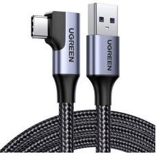 Дата кабель USB 3.0 AM to Type-C 1.0m 60W US385 90-degree Black Ugreen (20299) - Фото