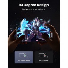 Дата кабель USB 3.0 AM to Type-C 1.0m 60W US385 90-degree Black Ugreen (20299) - Фото