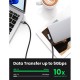 Дата кабель USB 3.0 AM to Type-C 1.0m 60W US385 90-degree Black Ugreen (20299)
