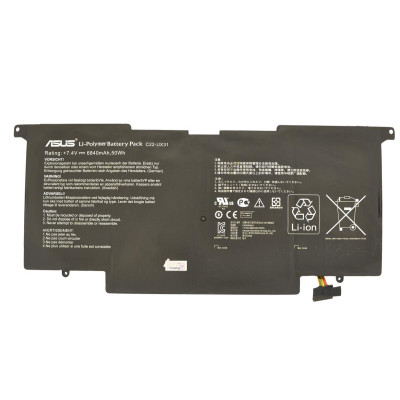 Акумулятор для ноутбука Asus ZenBook UX31A C22-UX31, 6840 mAh (50Wh), 6cell, 7.4V, Li-Pol, black AlSoft