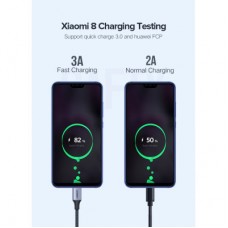 Дата кабель USB 2.0 AM to Type-C 3.0m 3.0A 18W US288 Space Gray Ugreen (60408) - Фото