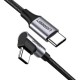 Дата кабель USB-C to USB-C 2.0m 60 W US255 Black Gray Ugreen (50125)