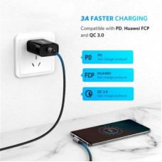 Дата кабель USB-C to USB-C 2.0m 60 W US255 Black Gray Ugreen (50125) - Фото