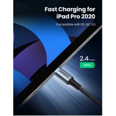 Дата кабель USB-C to USB-C 3.0m 5A 100W US316 Black Ugreen (90120) - Фото