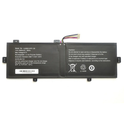 Акумулятор для ноутбука Vinga Iron S140 YJ3582133P (K148) 10(9)-pin, 5000 mAh (38Wh), 2cell, 7.6 V, Li-Pol