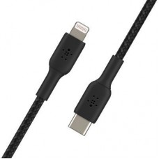 Дата кабель USB 2.0 AM to Lightning 1.0m BRAIDED black Belkin (CAA004BT1MBK) - Фото