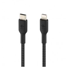 Дата кабель USB 2.0 AM to Lightning 1.0m BRAIDED black Belkin (CAA004BT1MBK) - Фото