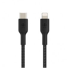 Дата кабель USB 2.0 AM to Lightning 1.0m BRAIDED black Belkin (CAA004BT1MBK) - Фото