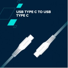 Дата кабель USB-C to USB-C 2.0m CC100SC 100W 2m White Canyon (CNS-CC100SC20W) - Фото