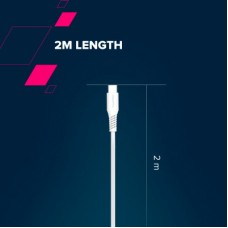 Дата кабель USB-C to USB-C 2.0m CC60SC 60W White Canyon (CNS-CC60SC20W) - Фото