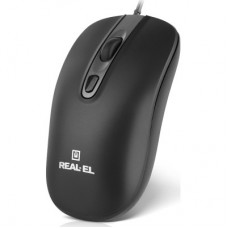 Мышка REAL-EL RM-222 USB Black/Gray (EL123200040) - Фото