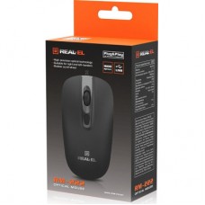 Мышка REAL-EL RM-222 USB Black/Gray (EL123200040) - Фото