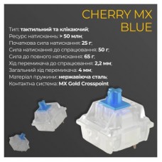 Клавиатура Ducky One 3 Cherry MX Blue RGB UA USB White (DKON2108ST-CUAPXPWWWSC1) - Фото