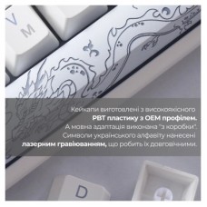 Клавіатура Ducky One 3 TKL Cherry MX Brown RGB UA USB White (DKON2187ST-BUAPXPWWWSC1) - Фото