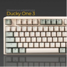 Клавиатура Ducky One 3 Cherry MX Brown UA USB Cream (DKON2108-BUAPXМAEGGC1) - Фото