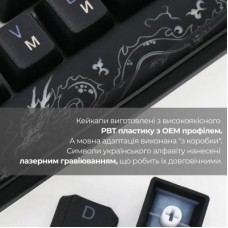 Клавіатура Ducky One 3 Mini Cherry MX Red RGB UA USB Black (DKON2161ST-RUAPXCLAWSC1) - Фото